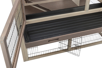 TRIXIE Nagetierstall Natura Grau/Braun 124×78 cm – mit Auslauf