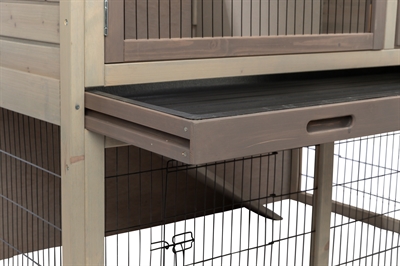 TRIXIE Nagetierstall Natura Grau/Braun 124×78 cm – mit Auslauf