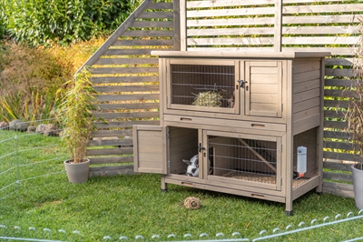 TRIXIE Natura Knaagdierhok 116×65×111 cm – Grijsgroen