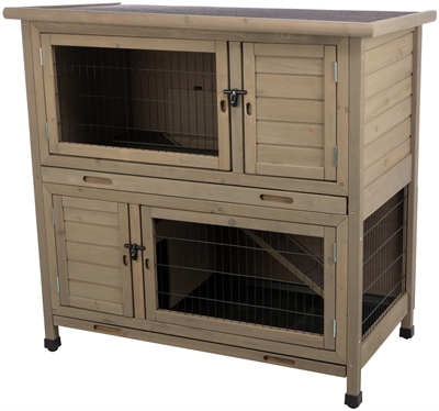 TRIXIE Natura Knaagdierhok 116×65×111 cm – Grijsgroen