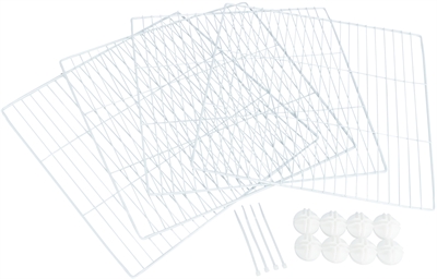 TRIXIE Erweiterungsplatten 4 Stück 35×35 cm – Metall Weiß