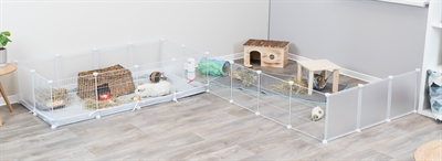 TRIXIE Erweiterungsplatten 4 Stück 35×35 cm – Metall Weiß