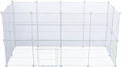 TRIXIE Uitbreidingsset ren voor 62460 4 kunststof panelen incl. bevestigingsmateriaal - Wit - 35x35 cm