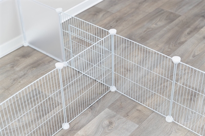 TRIXIE Uitbreidingsset ren voor 62460 4 kunststof panelen incl. bevestigingsmateriaal - Wit - 35x35 cm