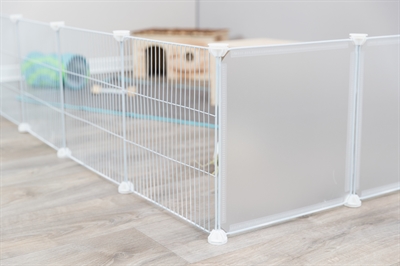 TRIXIE Uitbreidingsset ren voor 62460 4 kunststof panelen incl. bevestigingsmateriaal - Wit - 35x35 cm