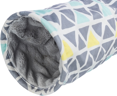TRIXIE Knaagdiertunnel Sunny Pluche Grijs 70×19 cm – Assorti