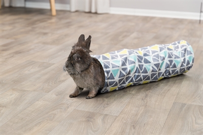 TRIXIE Knaagdiertunnel Sunny Pluche Grijs 70×19 cm – Assorti