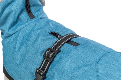 TRIXIE Hondenwinterjas Riom Blauw L 55 cm – Gewatteerd & Waterdicht