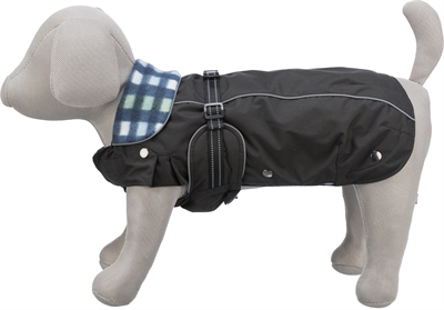 TRIXIE Hondenjas Rouen Zwart S 34 cm – Waterafstotend voor Bulldog