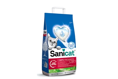 SANICAT Kattenbakvulling 7 Days Aloe Vera 4 Ltr – Sterk absorberend