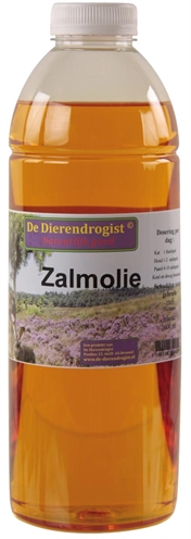 DIERENDROGIST Zalmolie – Hoog in EPA+DHA, voor glanzende vacht & huid - 1000 ml