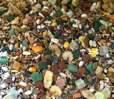 HARECO Papegaaienvoer Papegaai Select zonder pellets - rijke zaadmix met noten & fruitmix | 3 kg