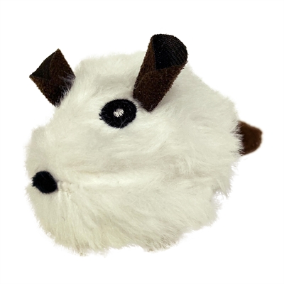 FOFOS Kattenspeeltje Shaking Muis met Geluid Wit 12×6×6 cm