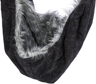 TRIXIE Buikdrager Hond Soft Zwart/Grys 60×22×20 cm – Voor Puppies