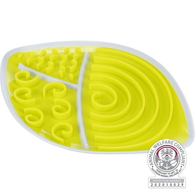 TRIXIE Lick'n'Snack Plaat Blad TPR 28×21 cm – Antislip, Vaatwasserbestendig