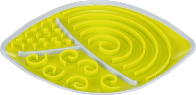 TRIXIE Lick'n'Snack Plaat Blad TPR 28×21 cm – Antislip, Vaatwasserbestendig