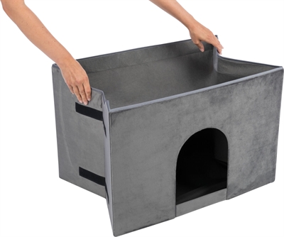TRIXIE Hondenmand Huis Harvey 119×50×47 cm – Grijs/Wit
