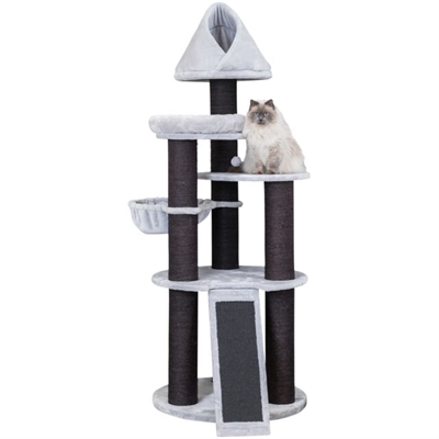 TRIXIE Krabpaal Tulio XXL Grijs 78×78×203 cm – Geschikt voor grote katten