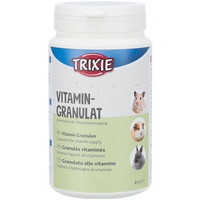 TRIXIE Vitaminegranulaat Reptiland Bevat vit. A, D3, E & B | Voor konijnen en kleine knaagdieren - 6 x 220 g
