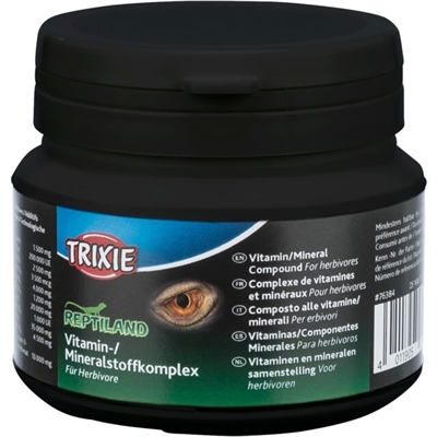 TRIXIE Vitamine- & mineralencomplex Reptiland voor herbivore reptielen - Vitamine D3 & ultra-fijn calcium (2:1 Ca:P) - 6x80 g