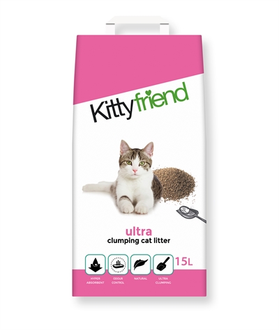 KITTY FRIEND Kattenbakvulling KITTY FRIEND ULTRA 15 ltr – Hoog absorptievermogen