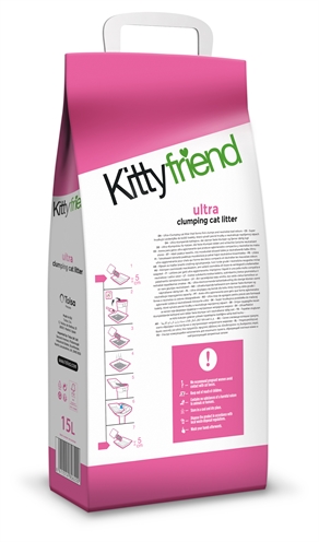 KITTY FRIEND Kattenbakvulling KITTY FRIEND ULTRA 15 ltr – Hoog absorptievermogen