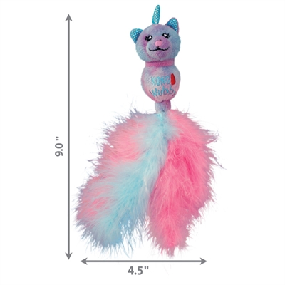 KONG Kattenspeeltje Wubba Caticorn 23×4,5×4,5 cm – Blauw/Roze