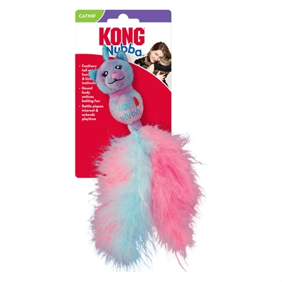 KONG Kattenspeeltje Wubba Caticorn 23×4,5×4,5 cm – Blauw/Roze
