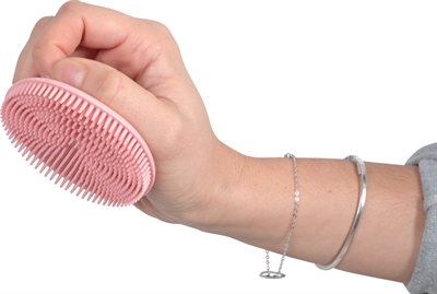ZOLUX Borstel Anah Rubber - Verwijdert loszittende haren, soft-touch handvat | Roze - 7,5x3 cm