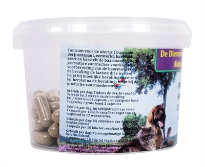 DIERENDROGIST Frambozenblad Capsules 400mg 100 st – Ondersteunt zwangerschap