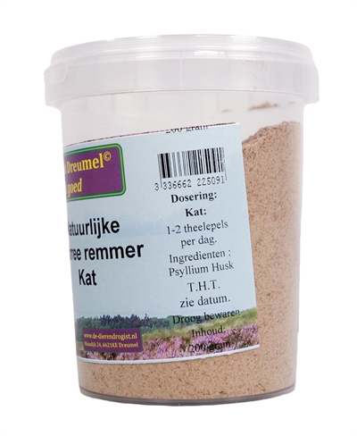 Dierendrogist Diarree Remmer Kat 200 gr – Natuurlijke Voedingssupplement