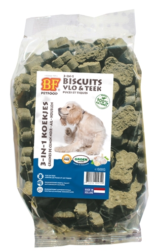 BF PETFOOD Hondenkoekjes 3 in 1 Vlo & Teek 500 gr – Glutenvrij