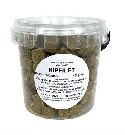 DOG TREATZ hondenkoekjes Kipfilet 400 gr – zachte kubusvorm