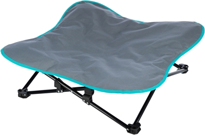TRIXIE Hondenstretcher Donkergrijs/Petrol 88×88×32 cm – Inklapbaar