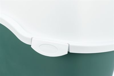 TRIXIE Kattenbak Davio met kap en Easy-Click | Actieve-kool filter - groen/wit - 56x39x39 cm