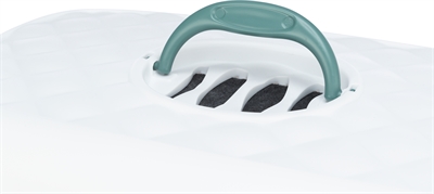 TRIXIE Kattenbak Davio met kap en Easy-Click | Actieve-kool filter - groen/wit - 56x39x39 cm