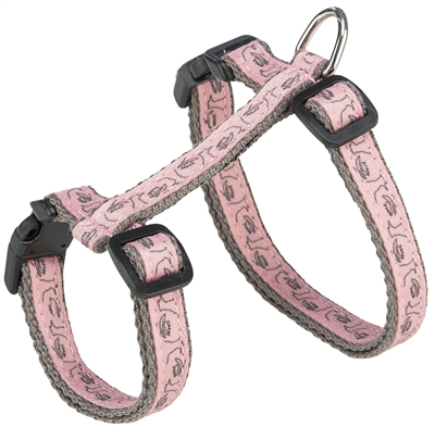 TRIXIE Kattentuig Grijs/Roze 27-45 cm – Verstelbaar met Riem