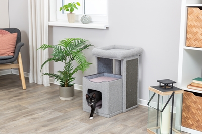 TRIXIE Kitten Krabpaal Carlita 63×63 cm – Grijs/Lila
