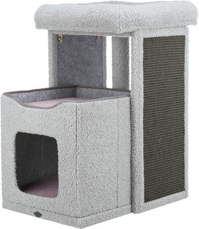 TRIXIE Kitten Krabpaal Carlita 63×63 cm – Grijs/Lila