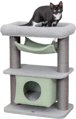 TRIXIE Krabpaal Lunito 71 cm – Grijs/Mintgroen voor Kittens
