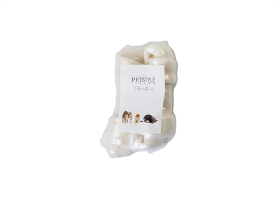 PETSTYLE LIVING Geknoopt Bot Gepoft Rund 15-16 cm – 2 Stuks