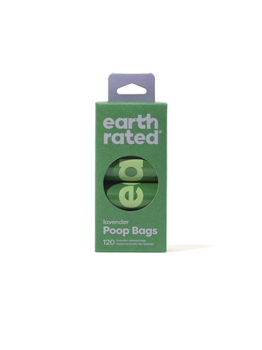EARTH RATED Poepzakjes Lavendel Gerecycled 8×15 st – Lek-proof