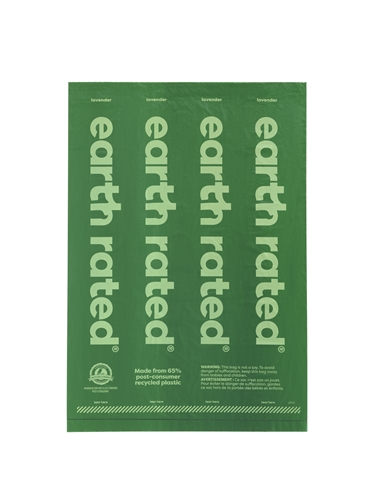 EARTH RATED Poepzakjes Lavendel Gerecycled 8×15 st – Lek-proof