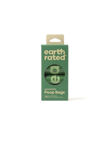 EARTH RATED Poepzakjes Geurloos Gerecycled - 65% gerecycled, lekvrij - 8x15 stuks