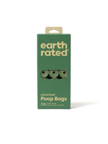 EARTH RATED Poepzakjes Geurloos Gerecycled 65% gerecycled - Lek-proof - 21x15 stuks