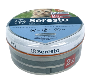 BAYER Seresto Teken- en Vlooienband Kat 38 CM – Set van 2