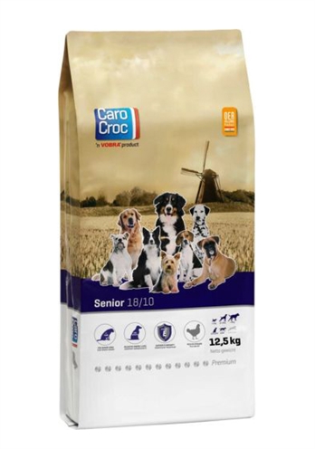 CAROCROC Hondenvoeding Senior Silver 18/10 12,5 KG – Laag Eiwit