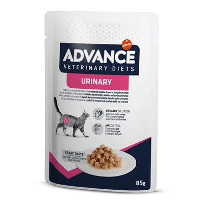 ADVANCE VETERINARY DIET Kat Urinary 12x85 gr – Dieetvoer voor urinewegproblemen