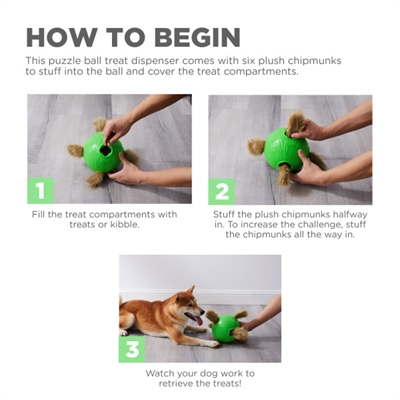 OUTWARD HOUND Puzzelbal Nina Ottosson Snuffle N' Treat Groen 16×16 cm – 16 cm