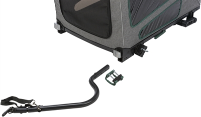 TRIXIE Fietskar Grijs/Salie 62×80×92 cm – Hondenkar voor fietsen